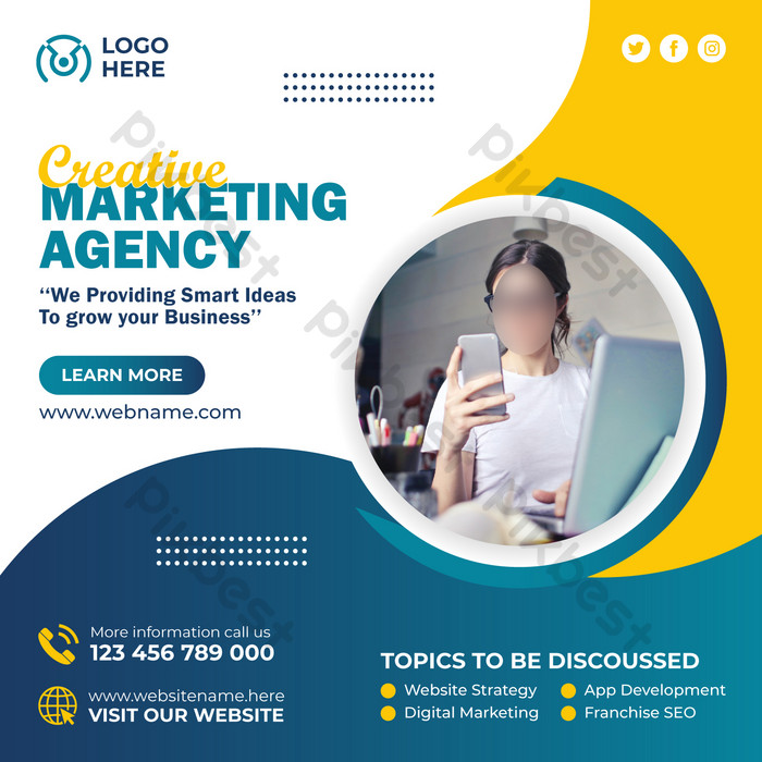 Creative Marketing Agency poster design by Mohit Gurjar